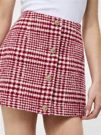 French Connection - Brushed Houndstooth Mini Skirt