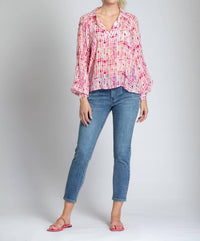 Apny - Half-placket Pullover Blouse