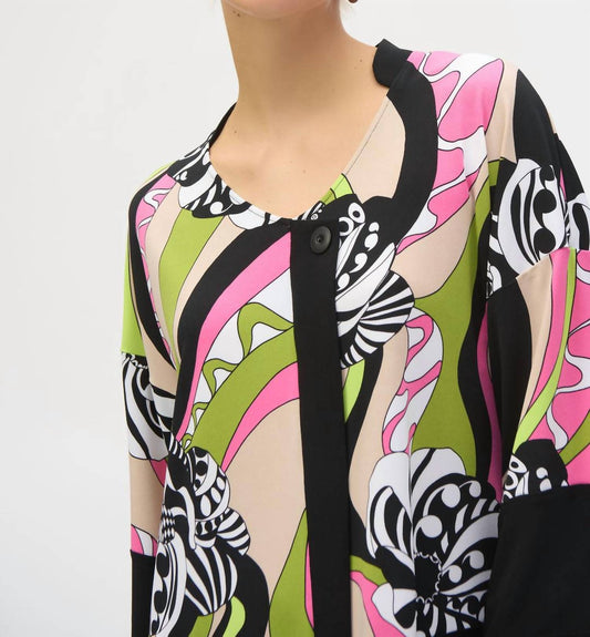 Joseph Ribkoff - Silky Knit Retro Print Tunic