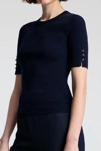 A.L.C. Josie Top in navy - women's t-shirt - detail view