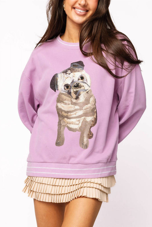 Queen Of Sparkles - Pug Crew Sweatshirt