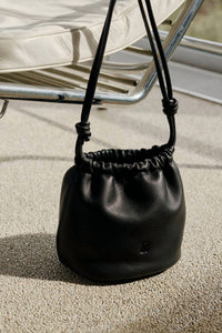 Indi & Cold - Women's Gathered Leather Bag