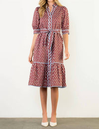 Thml - Puff Sleeve Button Front Dress