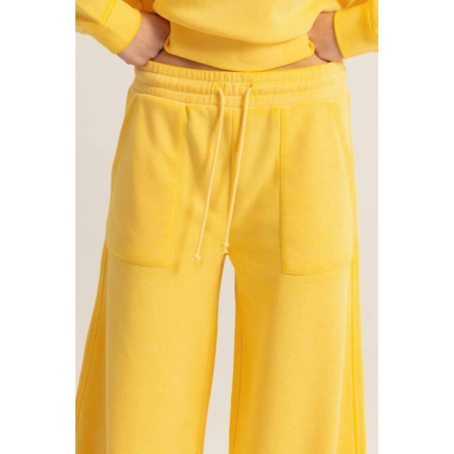 Hyfve - High Rise Wide Leg Drawstring Pants