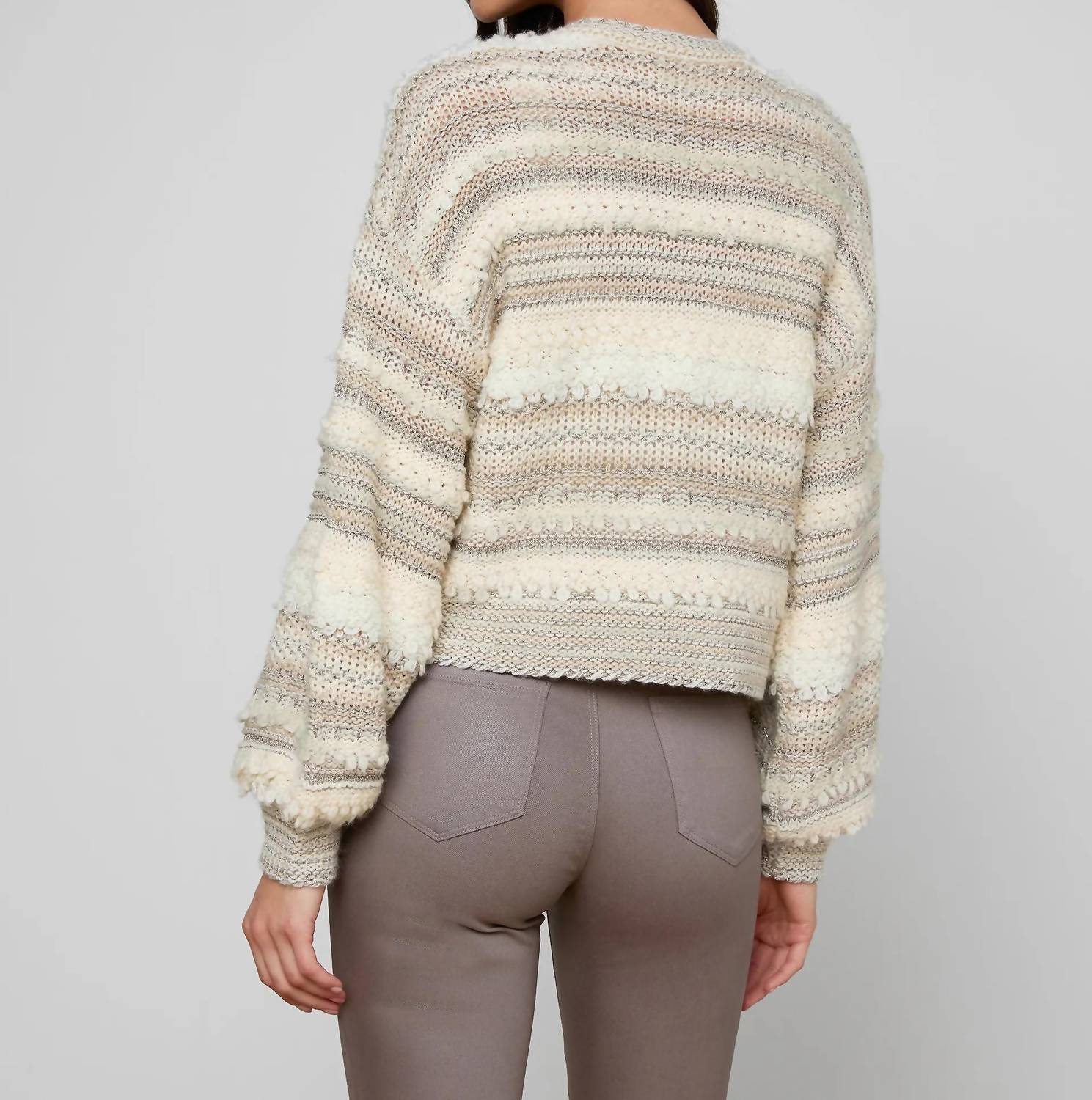 L'Agence Harriet Cardigan in natural multi - women's cardigan - alternate view