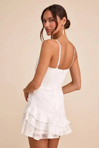 Lulus - Days With You Floral Burnout Ruffled Mini Dress