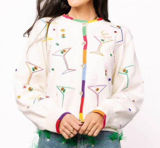 Queen Of Sparkles - Cosmo & Martini Button Up Cardigan