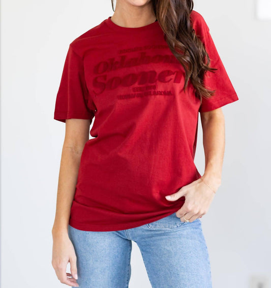 Gameday Social - Oklahoma Sooners Hansen Brush Comfort Tee