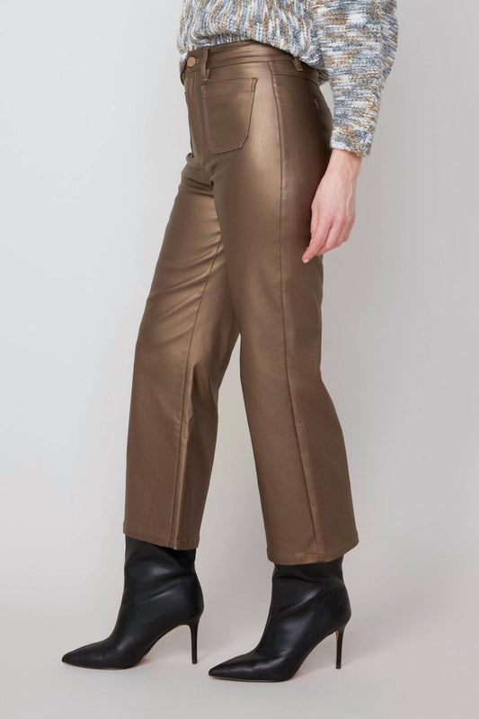 Renuar - Metallic Cropped Wide Leg Pants
