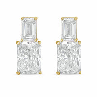 Diana M Jewels - Women's Emerald Lab-Grown Diamond Stud Earrings (5.00 Ct TCW) - Statement