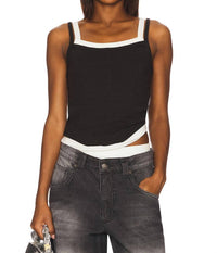 Free People Twofer Tank Top in black - women's tank top