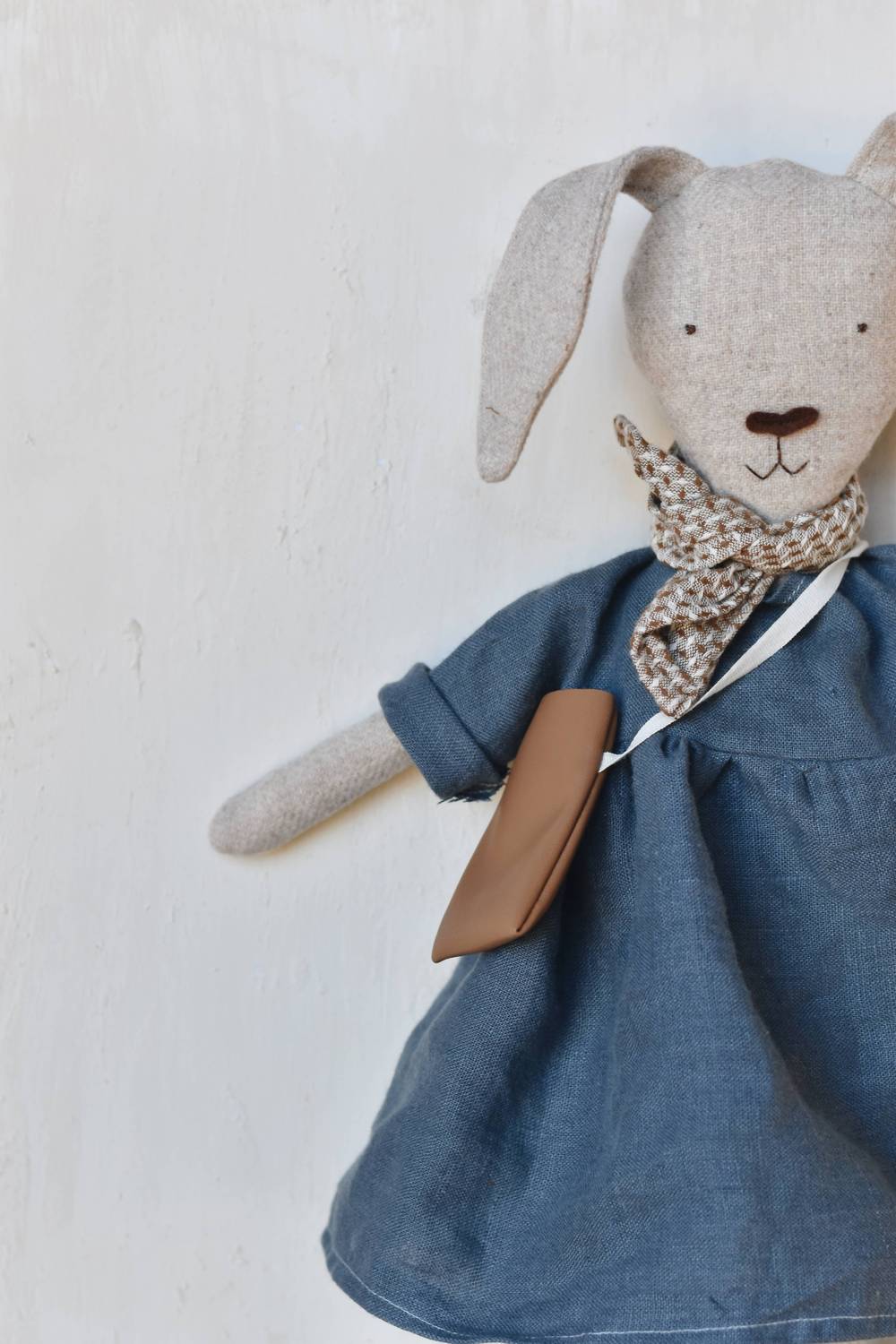 Woolgrass Farm - Ruthie The Rabbit With Bluebird Smock Dress