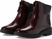 Clarks Women's Calla Zip Ankle Boots in burgundy - women's shoe - view 5