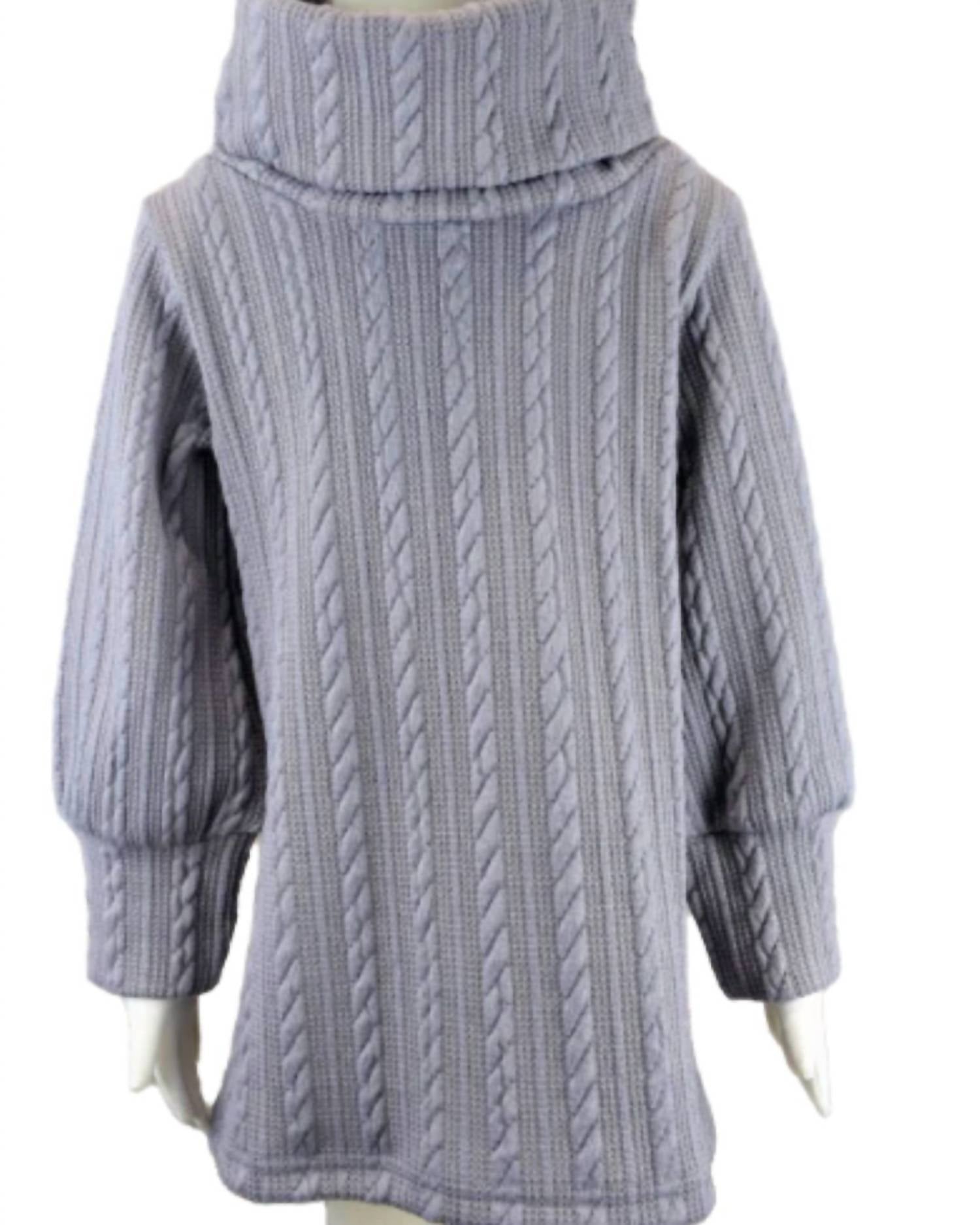 Ml Kids - Women's Cowlneck Cable Knit Sweater