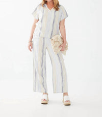 Fdj - Flutter Sleeve Stripe Summer Top