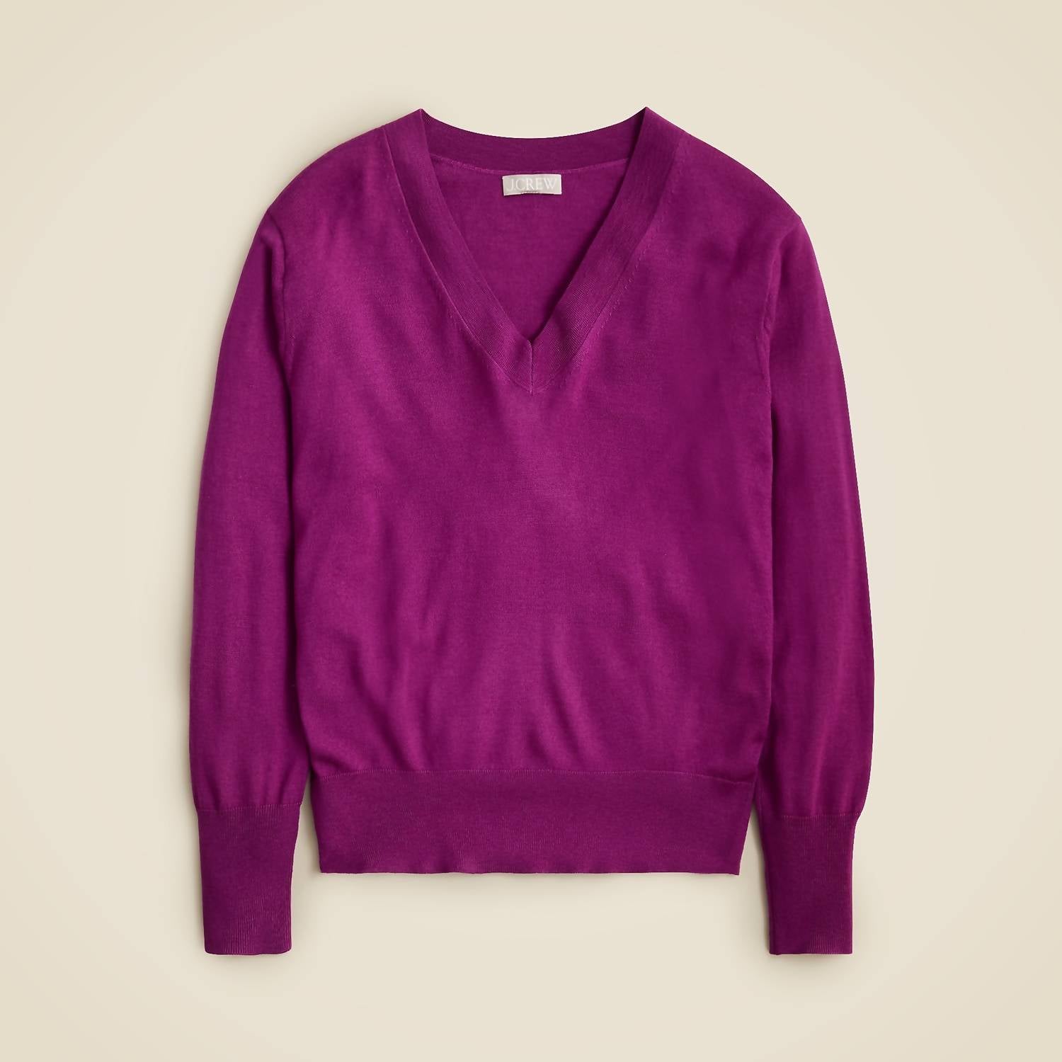 J.Crew - Women's V-neck Sweater In Merino Wool