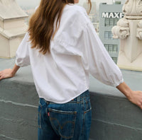 Nation LTD Amelia Ruffle Shirt in porcelain 1 - women's blouse - view 7