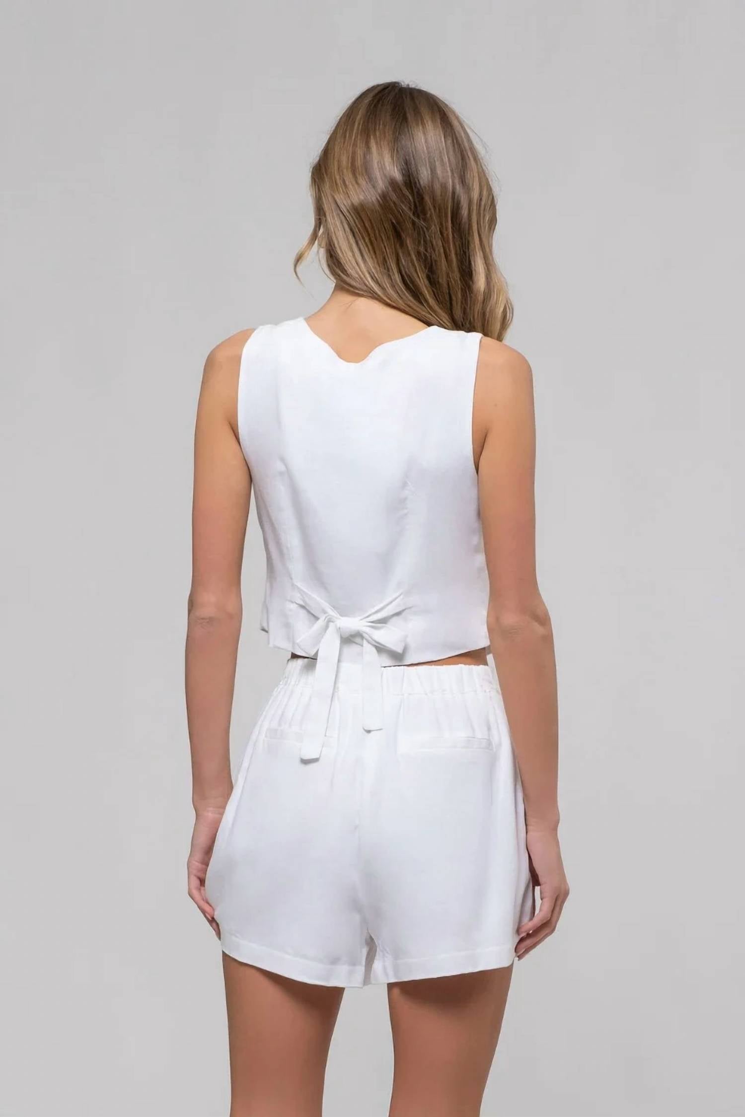 Hyfve - Rayon Linen Vest Short Set