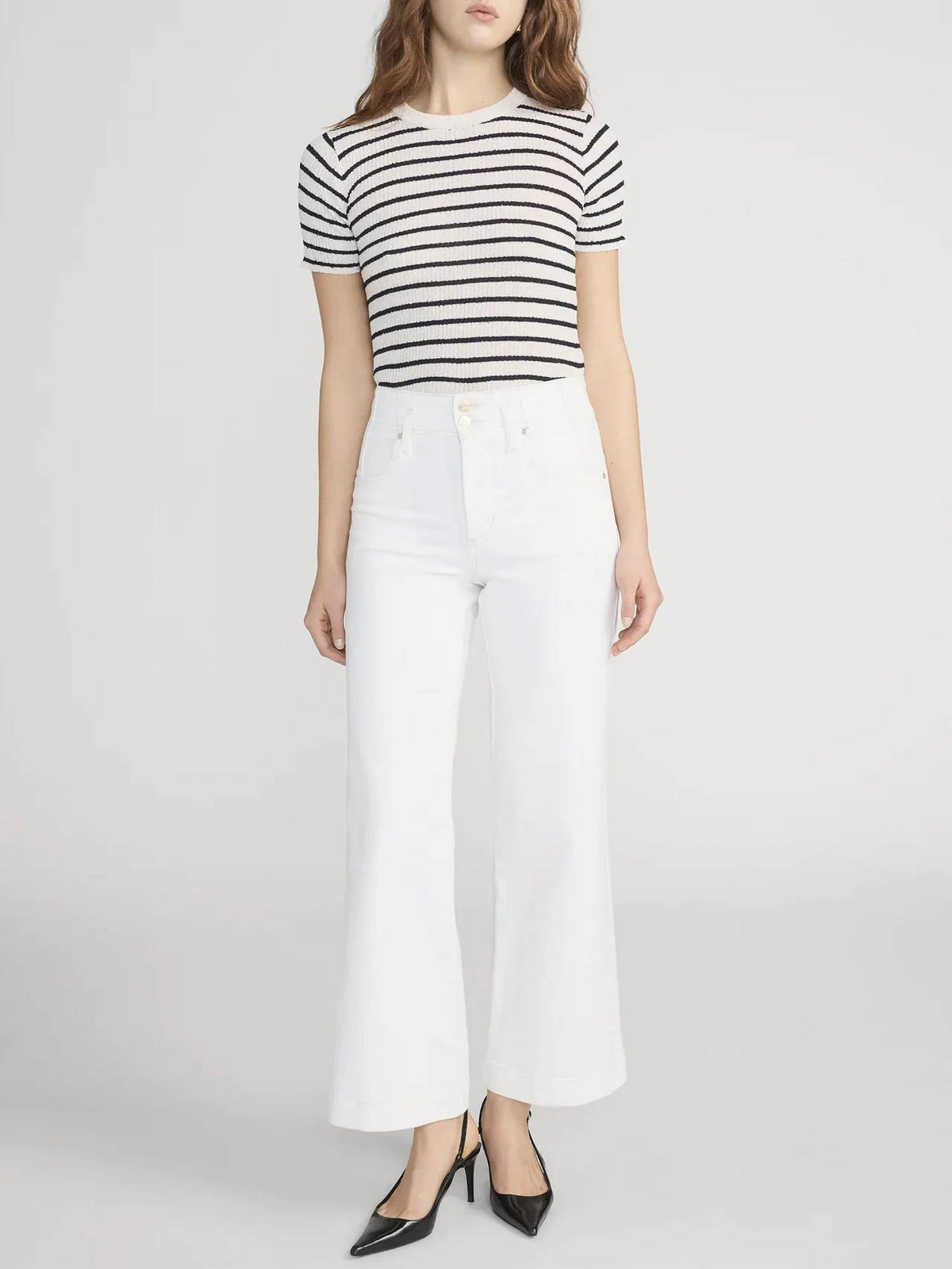 Frame - The Seamed Wide Crop Trouser