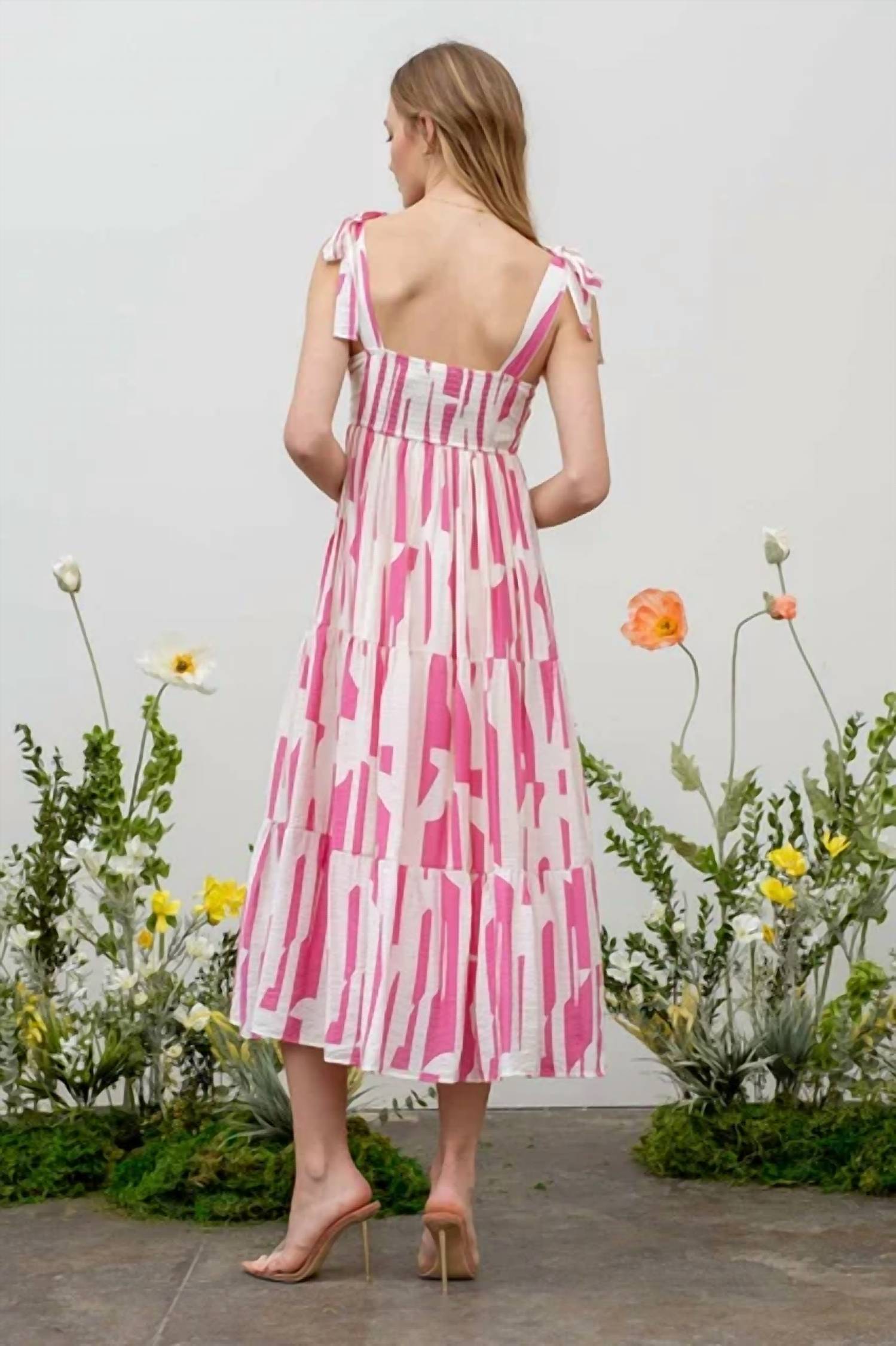 Blu Pepper - Abstract Midi Dress