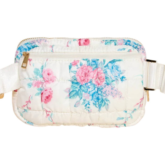 Tcec - Women's Quilted Floral Fanny Pack Bag