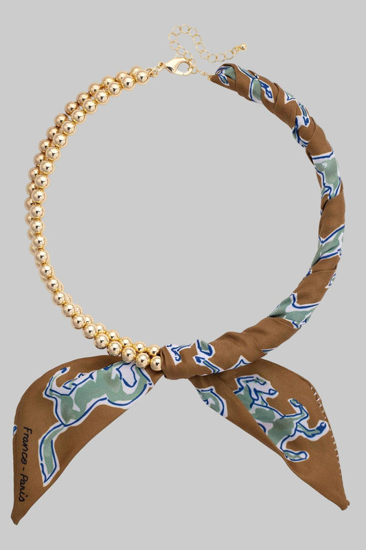 Canvas Style - Women's Winnie Ball Bead Scarf Necklace