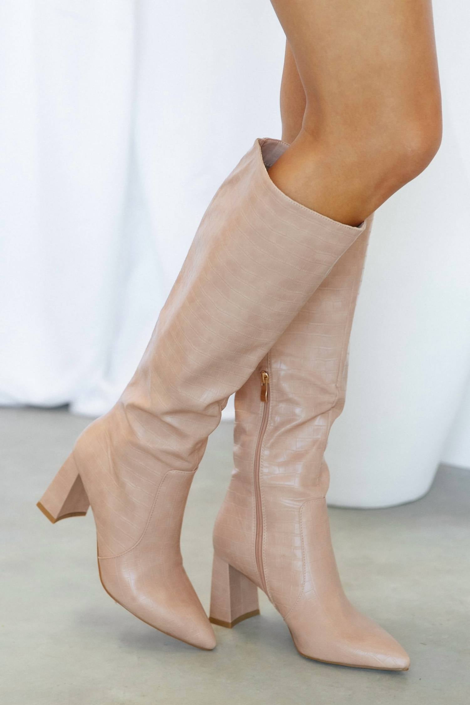 BiLLiNi Women's Charley Knee High Boots in rose clay - women's shoe - alternate view