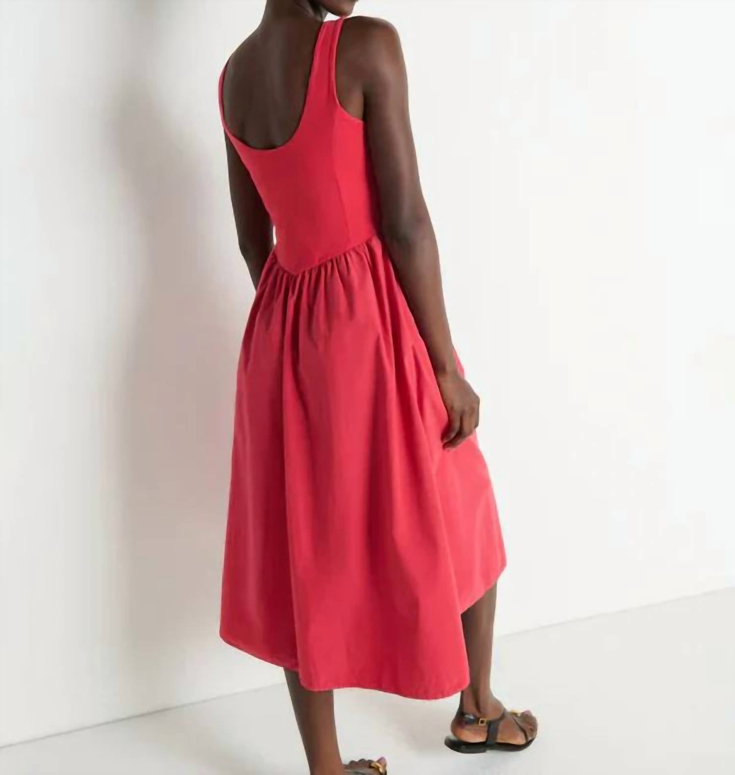Nation LTD Fiona Dress in heartbeat red - women's dress - detail view