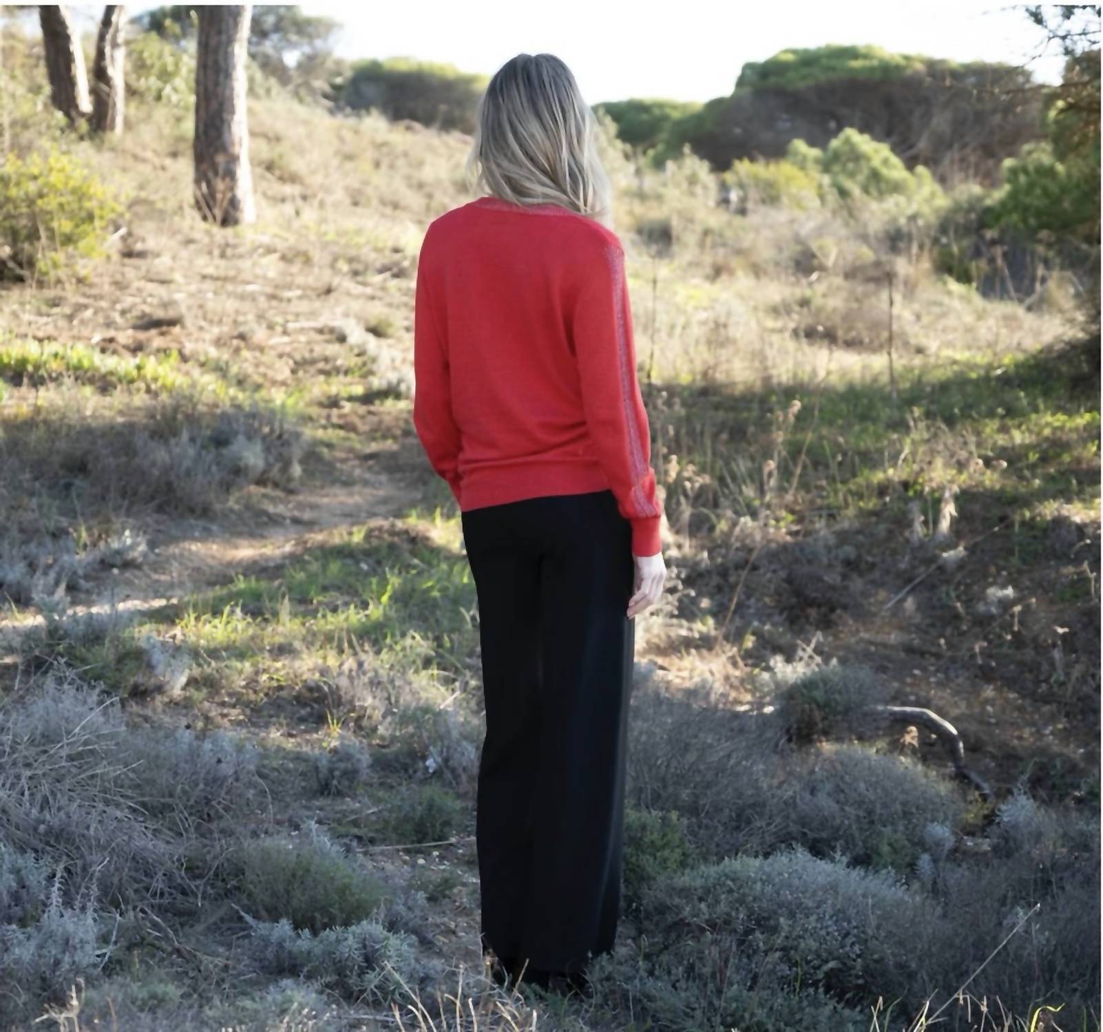 Marble - V-neck Long Sleeve Sweater