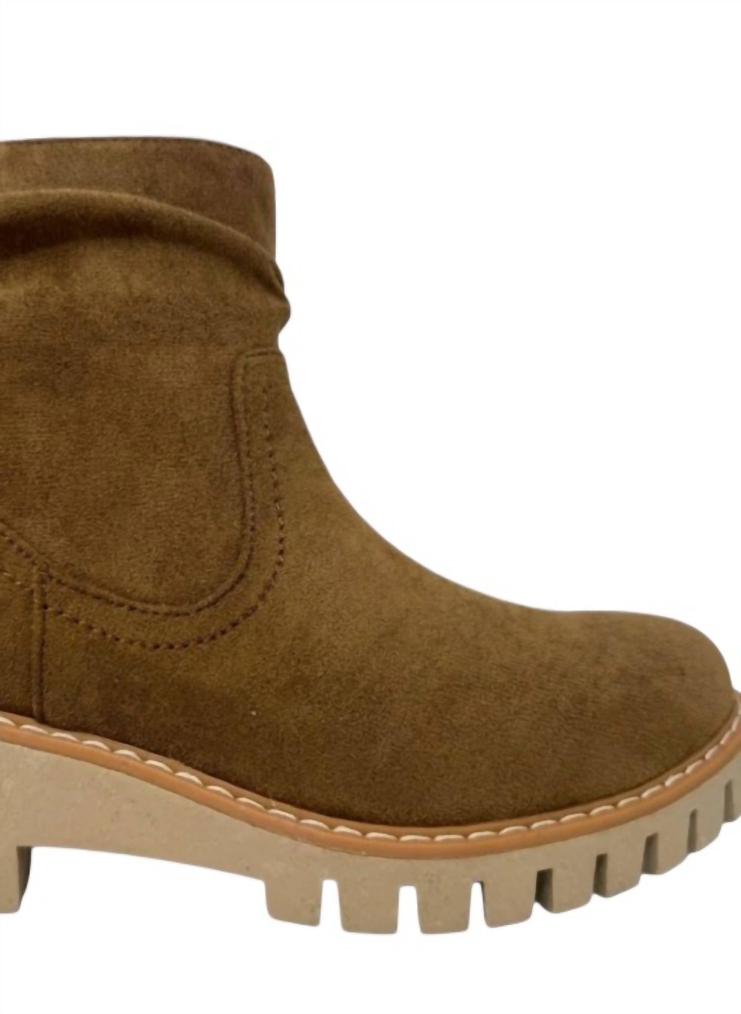 Very G Women's Dashing Slouched Casual Boot in dark brown - women's shoe - detail view