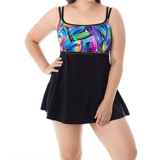 Longitude - Lingerie One Piece Swimdress - Plus