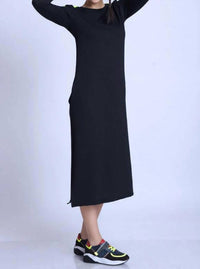Metamorfosi - Long Sleeve Casual Dress With Neon Details