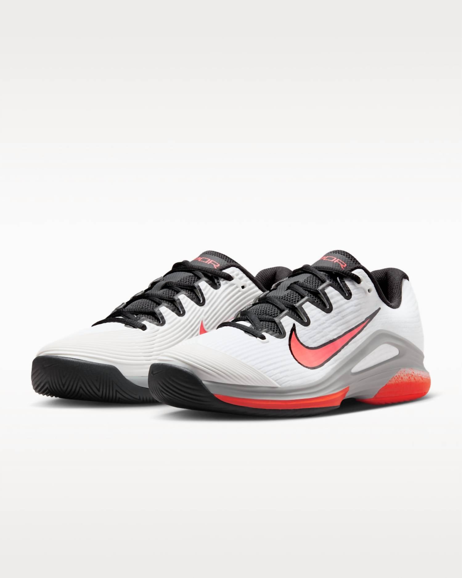NIKE Women's Vapor 12 Hard Court Tennis Shoes in white wolf grey hot lava - women's shoe - view 5