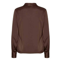 Karmamia Audrey Blouse in semi rich brown - women's blouse - alternate view