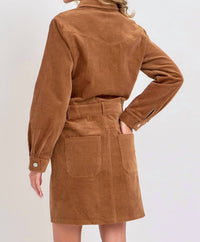 Sweet Lovely By Jen - Corduroy Mini Dress