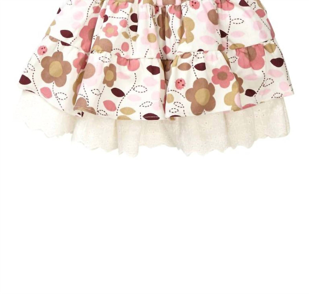 Petit Confection - Toddler's Daisy Corduroy Tiered Skirt
