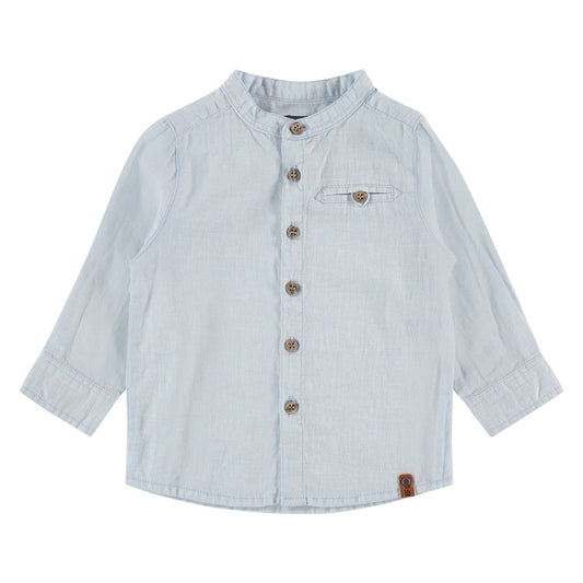 Babyface - Boys' Mao Collar Chambray Polo Shirt