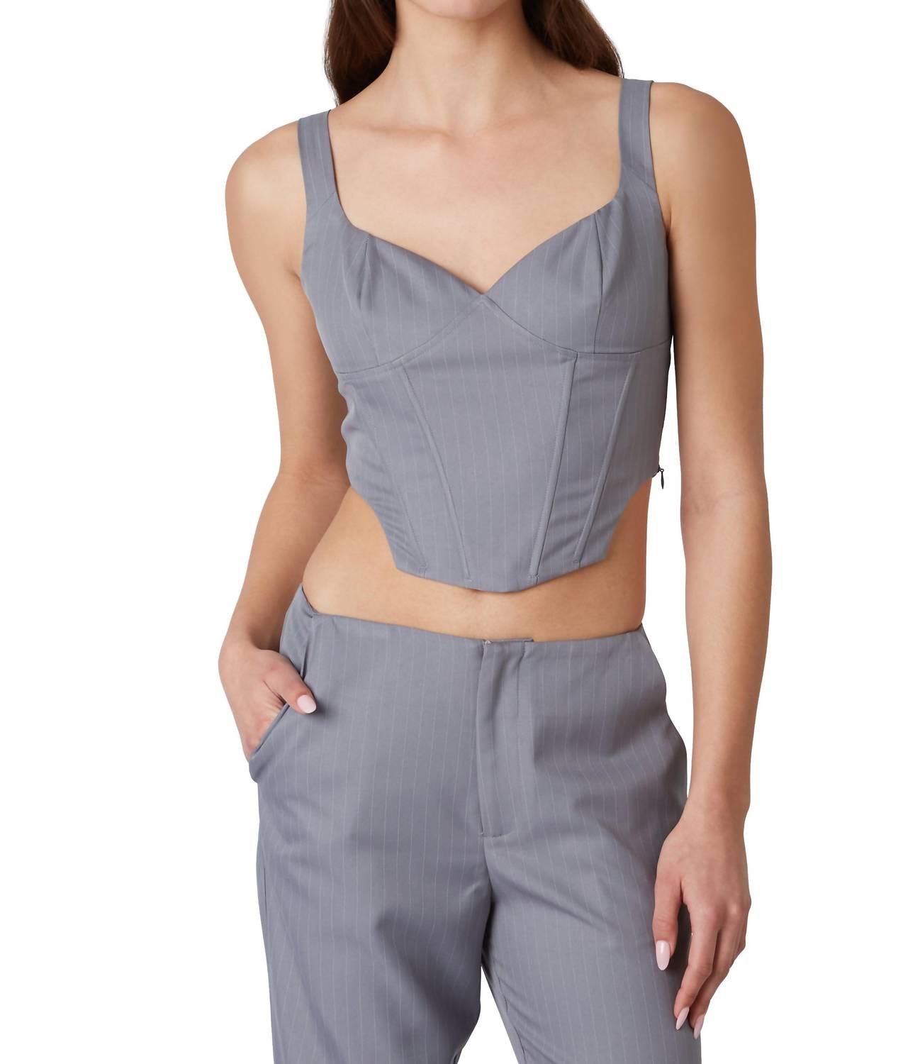 Nia - Noa Pin Stripe Corset Top