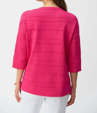 Joseph Ribkoff Vibrant Top in pink - women's long sleeve top - alternate view