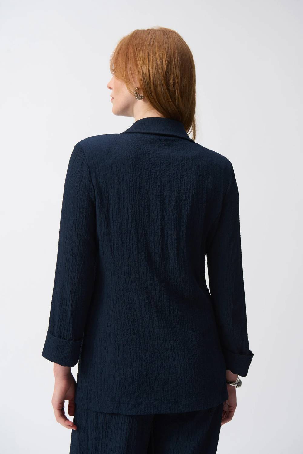 Joseph Ribkoff - 3/4 Sleeve Seersucker Blazer Jacket