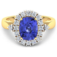 Diana M Jewels - Women's Cushion Natural Tanzanite Fashion Ring (2.64 Ct) - Signature