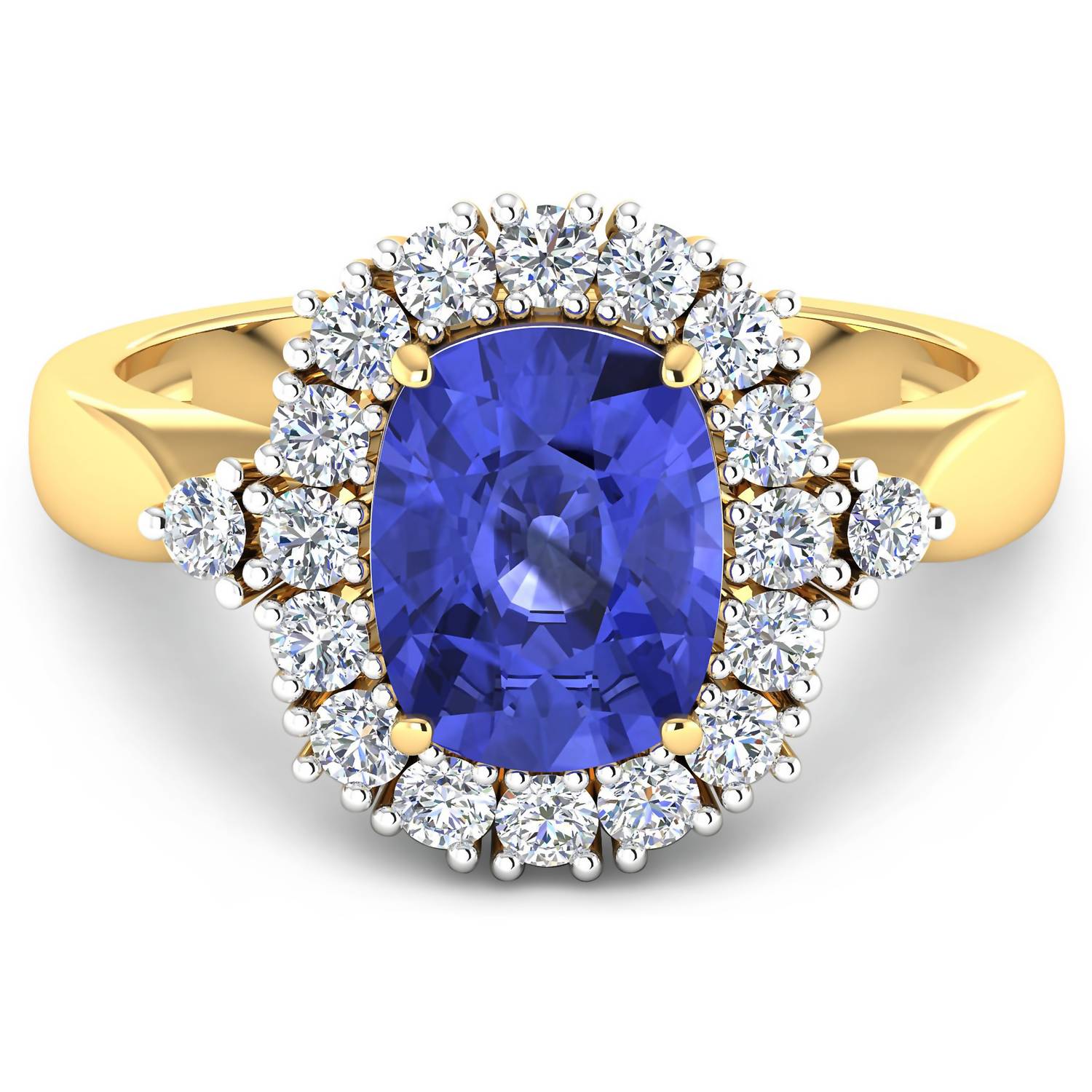 Diana M Jewels - Women's Cushion Natural Tanzanite Fashion Ring (2.64 Ct) - Signature