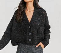 Something Navy - Chunky Cropped Cardigan