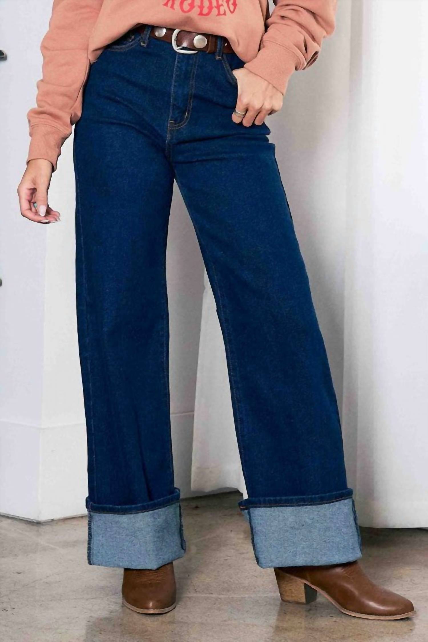 Vibrant M.I.U High-rise Essential Wide Leg Jeans in blue - women's pants