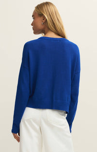 Z Supply Sienna Palm Sweater in nautical - women's sweater - alternate view