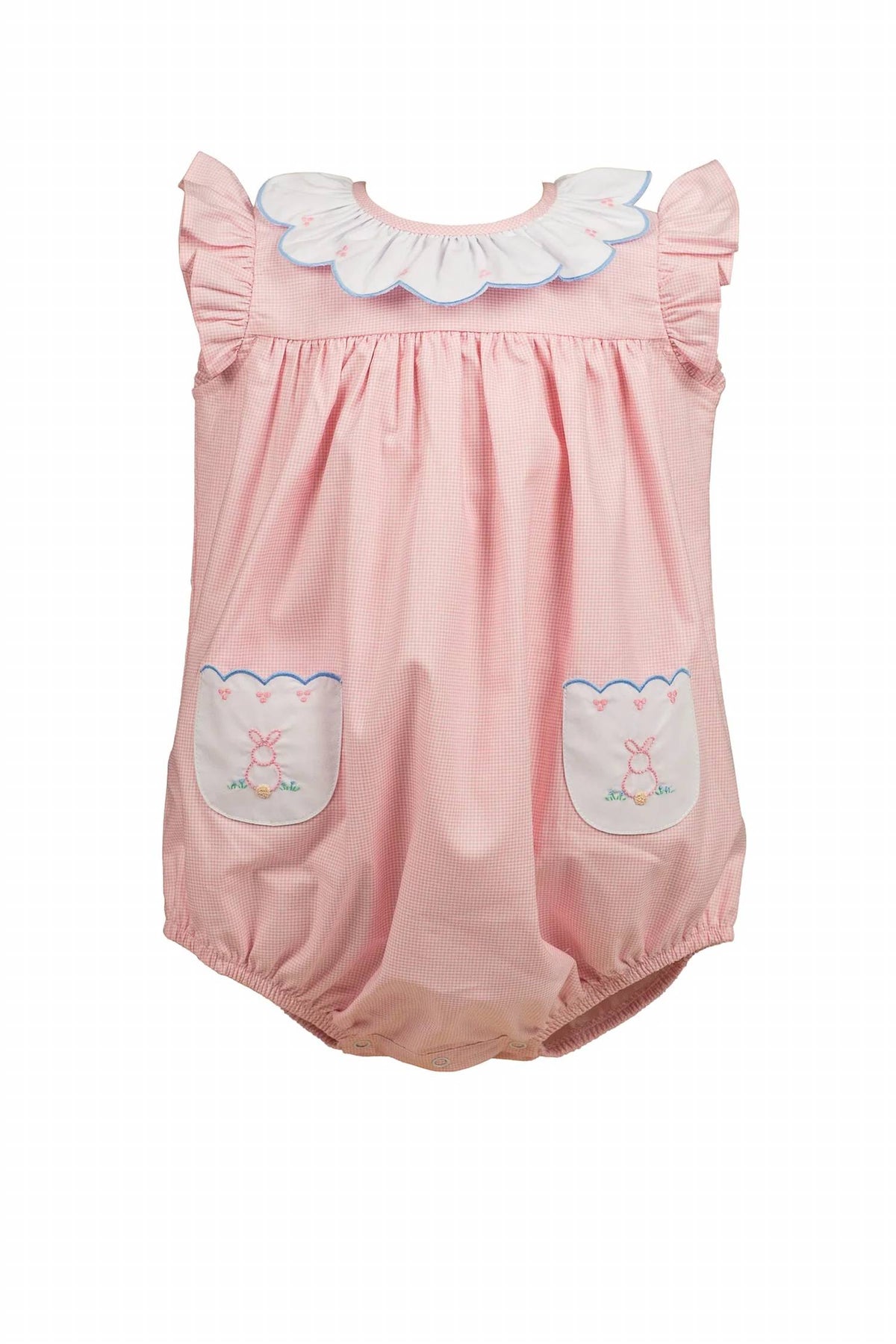 The Proper Peony - Girl's Clover Bunny Bubble Romper