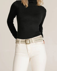 Amsterdam Heritage - Women's Ezra Studded Leather Belt With Square Buckle
