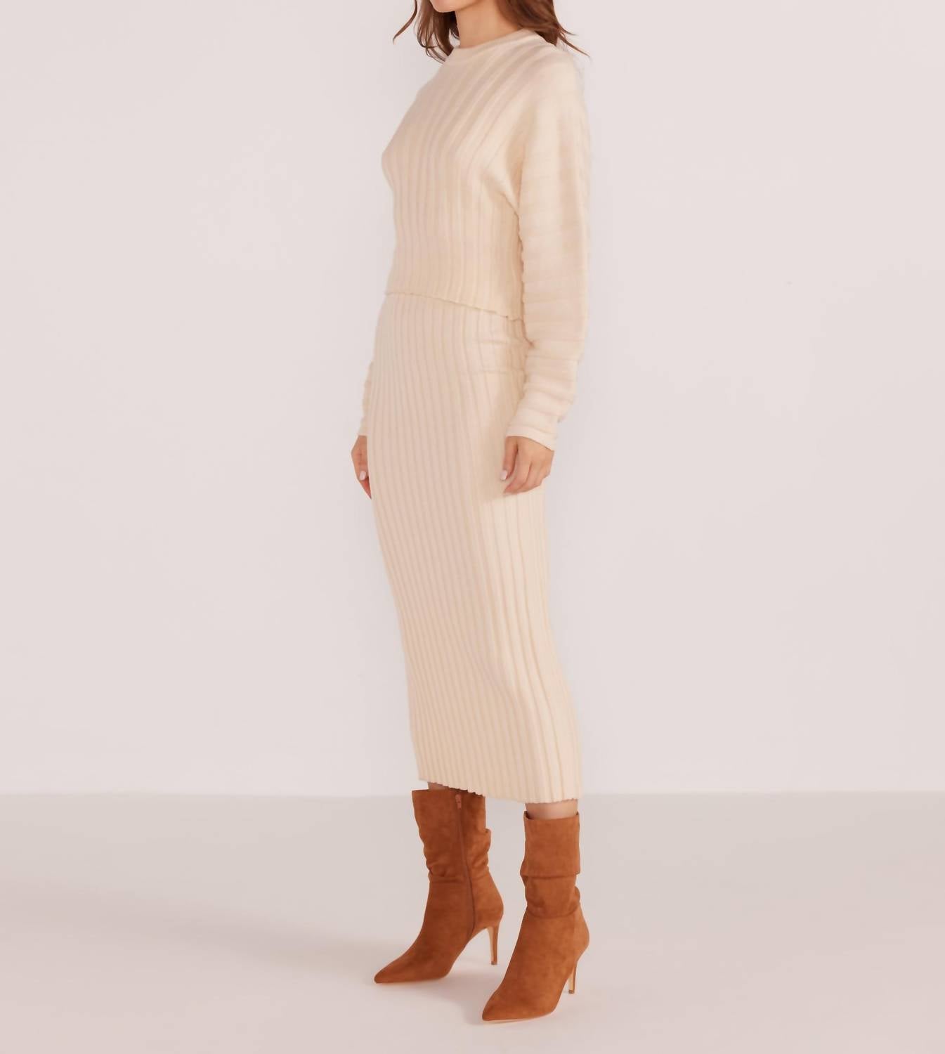 Minkpink - Layla Ribbed Midi Skirt