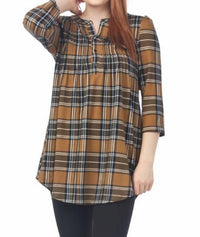 Papillon - Check Pleated Tunic