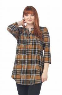 Papillon - Check Pleated Tunic
